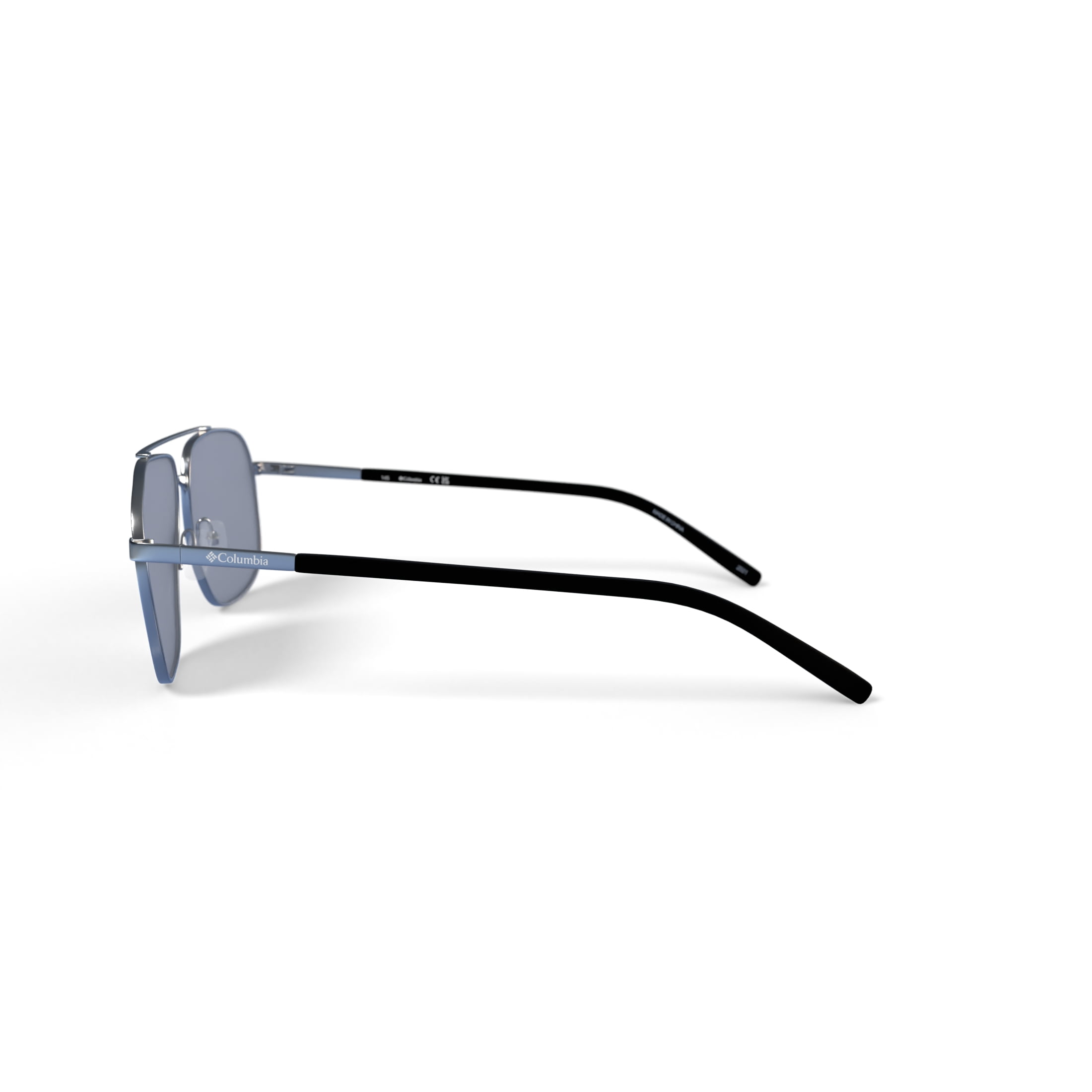 Columbia Mist Trail Navigator Sunglasses Shiny Gunmetal Frame Silver Mirror Polarized Lens
