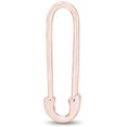 thumbnail image 1 of 18K Rose Gold Over Sterling Silver Plain Safety Pin Single Earring, 1 of 6