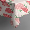 thumbnail image 4 of Strawberry Plants Fruit Light Pink Pattern Rectangle Tablecloth 60"x120",Waterproof Polyester Rectangle Table Cloth, Wipeable Spillproof Polyester Tablecloth for Dining, Camping, Indoor and Outdoor, 4 of 6