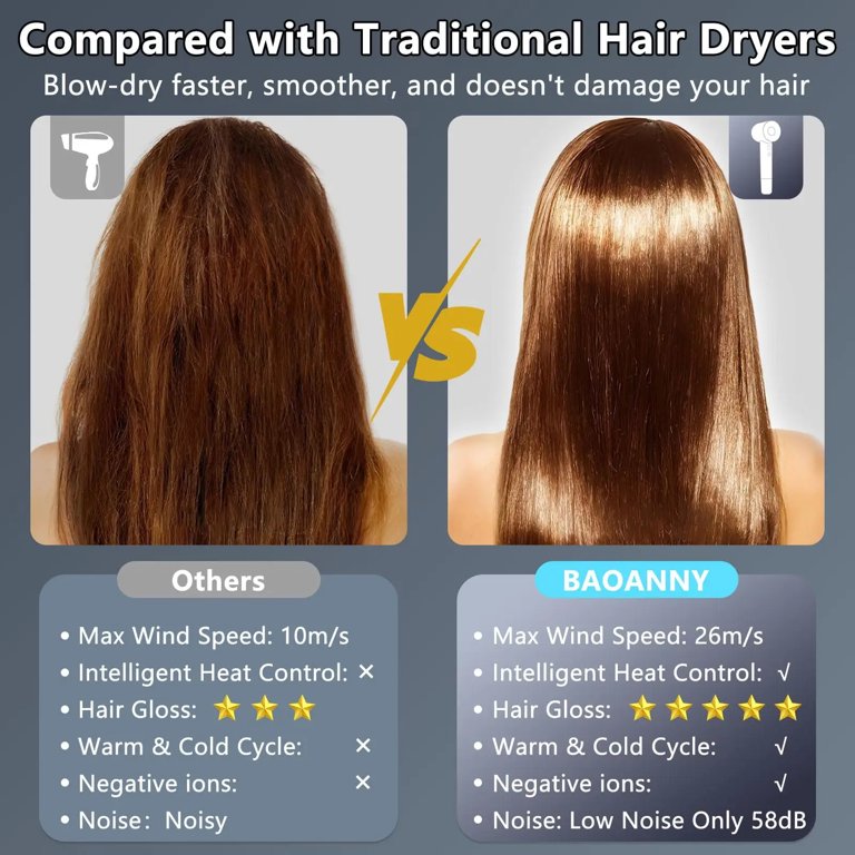 Ion 110000RPM High-Speed Hair Dryer Professional Hair Dryer Low 