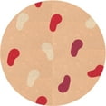 thumbnail image 1 of Ahgly Company Indoor Round Patterned Pastel Orange Area Rugs, 5' Round, 1 of 6