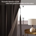 thumbnail image 3 of Jiuzhen Cortinas Opacas Con Alzapaños – Cortinas Con Aislamiento Térmico Que Bloquean La Luz Y Reducen El Ruido, Cortinas Con Ojales Para Dormitorio Y Sala De Estar, Juego De 2 Paneles De 42 X 63 Pulg, 3 of 5