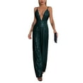 thumbnail image 2 of New Women's Suspender Jumpsuit with Sequined Trousers - High Waist, Wide Leg, Casual Party Outfit, 2 of 5
