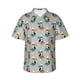 thumbnail image 1 of Balery Skiing penguin Camisas hawaianas de manga corta para hombre, camisas playeras de corte holgado, camisas de vacaciones con botones,Large, 1 of 7