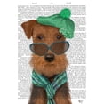 thumbnail image 3 of Fab Funky 15x18 Black Modern Framed Museum Art Print Titled - Airedale and Heart Glasses, 3 of 5