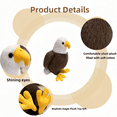thumbnail image 3 of Realistic Bald Eagle Plush Toy - Lifelike Stuffed Animal Doll Zoo Animal Souvenir Gift Decor - 9.8'', 3 of 5
