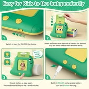 Talking Flash Card Learning Educational Toy, Talking Flash Cards with 224 Words 112 Double Sided Cards Preschool Sensory Toys, Dinosaur Montessori Toys
