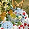 thumbnail image 2 of Round Tablecloth 60 Inch Water Resistant Table Cover Waterproof Tablecloth, 2 of 5