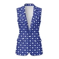 thumbnail image 2 of Uorisanigo White Polka Dots Women's Suit Vest with Pockets Open Front Blazer Vest for Women Size S Lightweight Button Down Sleeveless Waistcoat Vests Elegant, 2 of 7