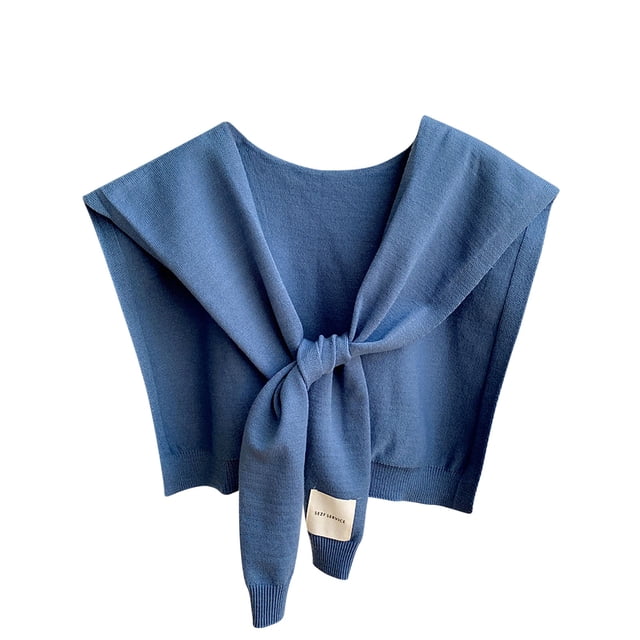 Bufandas de mujer de color liso de punto para exteriores, chal de invierno con cuello falso, bufanda decorativa Kangshi para el regazo y los hombros, bufanda para mujer