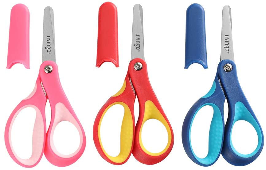5" Soft Grip Stainless Steel Scissors Comfort Handles Small Sharp Blades Cutting for sale online 