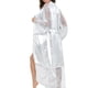 thumbnail image 4 of Mujeres Sexy Lace Long Robe Ropa de dormir Ropa de dormir Albornoz Camisón, Blanco, M Speravity XX000217-05, 4 of 7