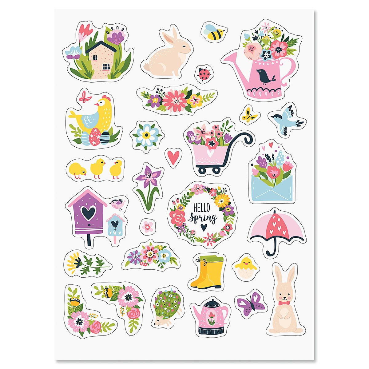 Wall Mirror Window 20 x Easter Bunny stickers Crafting Scrapbooking Cardmaking 