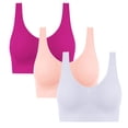 thumbnail image 2 of Aboser 3 Pack Seamless Bras for Women No Underwire Liftup Bras Comfortable Full Supportive Bralettes Comfort Soft Wirefree Pullover Bra Plus Size Everyday Bralette, 2 of 8