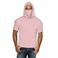 thumbnail image 3 of Fanxing Big and Tall Cooling Sun Shirts for Men with Hood Short Sleeve Lightweight Tees with Masks Fishing Hoodie Pink,XXXL, 3 of 9