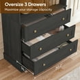 thumbnail image 2 of 71"Tall Kitchen Pantry Storage Cabinet, Large Wood Bookcase Adjustable Shelves with 3 Drawers,Black, 2 of 7