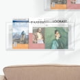 thumbnail image 2 of 2 Pack Clear Acrylic Magazine Holder, Wall Mount Hanging Bookshelf Literature Storage Rack, Brochure File Display Shelf for Waiting Room, Living Room,Bedroom, Corridor passage, Office, Home, 2 of 6