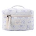 thumbnail image 1 of Bolsa de maquillaje floral para mujer gran capacidad acolchada estética suave para viajes al aire libre, 1 of 9