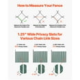 thumbnail image 4 of KFFKFF Bottom Locking Privacy Slats, Single-Wall Vertical Bottom-Locking Slats for Chain-Link Fence, High-Density HDPE Chain Link Slats Ideally Fit 5' High Fence, 4 of 9