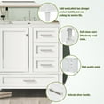 thumbnail image 5 of 30" Bathroom Vanity , Modern Bathroom Cabinet with Sink Combo Set, Bathroom Storage Cabinet with a Soft Closing Door and 3 Drawers, Solid Wood Frame(White), 5 of 18