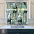 thumbnail image 3 of Dog Print Kitchen Curtains 36 Inch Short - 3 Panel Set, Cute Puppy & Floral Design, Rod Pocket Pet Lover Curtains 100% Polyester, Paw & Bone Pattern for Kitchen, Living Room, Bedroom, Easy Wash, 3 of 6