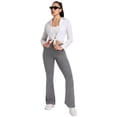 thumbnail image 4 of ValueVibe Flare Leggings for Women High Waisted Stretch Yoga Pants Soft Bootcut Workout Leggings, Gray S, 4 of 7