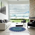 thumbnail image 7 of Ahgly Company Machine Washable Indoor Square Transitional Jeans Blue Area Rugs, 5' Square, 7 of 7