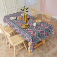 thumbnail image 6 of Boho Bohemia Geometric Line Art Rectangle Tablecloth 60"x120",Waterproof Polyester Rectangle Table Cloth, Wipeable Spillproof Polyester Tablecloth for Dining, Camping, Indoor and Outdoor, 6 of 6