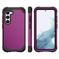 thumbnail image 7 of Cowithday for Samsung Galaxy S21 Phone Case, Dual Layer Heavy Duty Tough Rugged Shockproof Drop Protection Corner Protection Hybrid Protective Phone Case Cover for Samsung S21 5G (6.2", 2021), Purple, 7 of 7