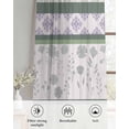 thumbnail image 6 of Green Stripes Abstract Sheer Curtains 54 Inch Length 2 Panels Set for Living Room/Bedroom, Geometric Spring Flowers Rustic Kitchen Curtains Grommet Semi-Sheer Curtains Window Treatments 42"x54"x2, 6 of 7