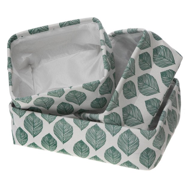 Ensemble Imprimé De Feuille De Caddy De Rangement De 3