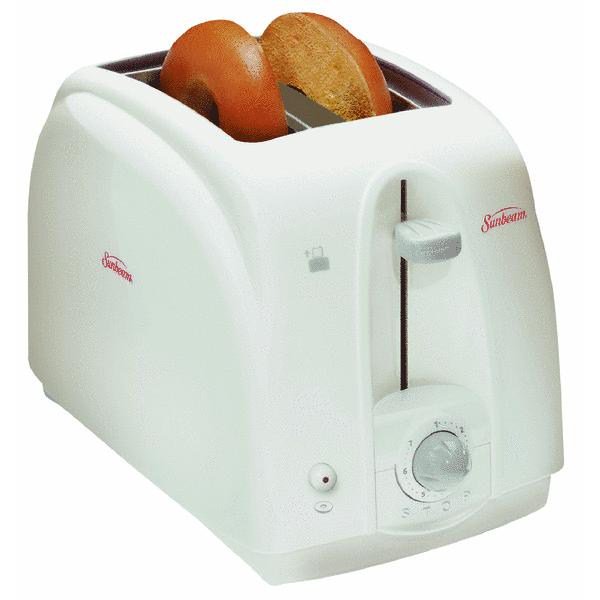 2Slot White Bagel Toaster