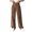Brown, variant on Dress Pants for Women Ruched Business Comfortable Pants High Waisted Wide Leg Loose Trendy Work Trousers