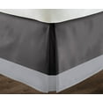 thumbnail image 3 of D.N.G. BEDDINGS 1 Piece Split Corner Two Tone Tailored Bed Skirt, King Size 6 Inch Deep Pocket, 800 Thread Count, 100% Egyptian Cotton, Solid Dark Grey/Silver Color., 3 of 3