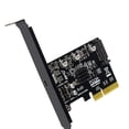 thumbnail image 2 of 2X USB PCIE Card Type C PCI-Express 4X to USB 3.2 Gen 2X2 (20Gbps) ASM3242 Chipset for 8/10/Linux,2 x Expansion Card 2 x low profile holder,black, 2 of 7
