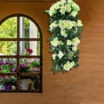 thumbnail image 6 of Latrodar Simulated Rose Bouquets Simulated Flower Wall Hanging Baskets Decorative Landscaping Artificial Flowers Rattan Home Decor Flowers Home Collecting White Plastic Clearance Sales, 6 of 7