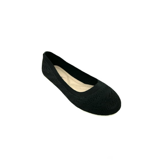 Victoria K Knitted Textured Everyday Ladies Flats,