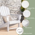 thumbnail image 6 of WestinTrends Highland Outdoor Patio HDPE Adirondack Chairs With Cup Holders (Set of 2), White, 6 of 14
