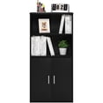 thumbnail image 5 of HomeStock Storage Cabinet With 2 Open Shelves And 2 Doors - Finish:Black Oak-Finish:Black Oak, 5 of 8