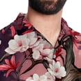 thumbnail image 5 of Tree Men's Casual Poplin Button Down Short Sleeve Hawaiian Beach Shirt, 5 of 6
