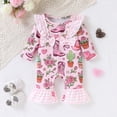 thumbnail image 2 of Kogui Baby Rompers Boy Newborn Baby Girl Romper Infant Fall Winter Clothes Ruffle Sweater Long Sleeve Jumpsuit 0 3 6 9 12 18 Months (Hot Pink,6-12 Months ), 2 of 9