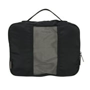 btL 4 Piece Nylon Mesh Front Expandable Zippered Compression Packing Cubes, Black