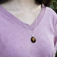 thumbnail image 2 of Dark Angel Woman With Gold Halo 1" Pendant with Sterling Silver Plated Chain, 2 of 3