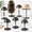 Black-Round Base-4, variant on 4 Metal Hat Stand For Display 7.9-15.7" Round Base