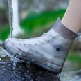 thumbnail image 2 of Anti-Slip Waterproof Shoe Covers, Rain Shoe Covers, Shoe Covers for Rain, Reusable Non-Slip Foldable Shoe Covers for Men Women Outdoor Cycling Camping Travel (Small,White), 2 of 7