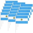 thumbnail image 1 of Bandera Argentina 25 de Mayo ARminiFlag 15Pzas Argentina 14x21cm Tela Poliéster Asta Plástico., 1 of 1