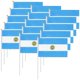 thumbnail image 1 of Bandera Argentina 25 de Mayo ARminiFlag 15Pzas Argentina 14x21cm Tela Poliéster Asta Plástico., 1 of 1