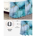 thumbnail image 3 of Teal Blue Marble Bed Skirt King Size, Modern Abstract Art Marble Crack Wrap Around Bed Skirting with Adjustable Elastic Strap, Dust Ruffled Pleated Bedskirts 18 Inch Drop for Bedroom King Beds, 3 of 9