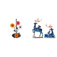 thumbnail image 1 of Elegante dispensador de pañuelos de papel con forma de reno, estatua artística de alce en resina, figura decorativa de ciervo para la mesa del hogar., 1 of 8