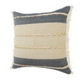 thumbnail image 3 of Ox Bay Daniel 20" x 20" Denim/Tan Striped Jute Blend Adult Decorative Throw Pillow Cover, 3 of 9